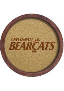 The Fan-Brand Cincinnati Bearcats Faux Barrel Framed Cork Board Sign