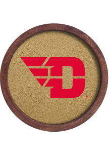 The Fan-Brand Dayton Flyers Faux Barrel Framed Cork Board Sign