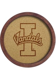 The Fan-Brand Idaho Vandals Faux Barrel Framed Cork Board Sign