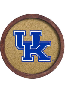 The Fan-Brand Kentucky Wildcats Faux Barrel Framed Cork Board Sign
