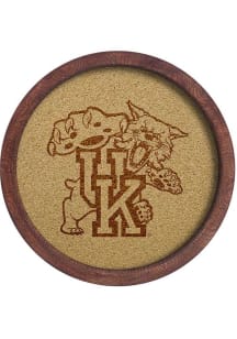 The Fan-Brand Kentucky Wildcats Mascot Faux Barrel Framed Cork Board Sign