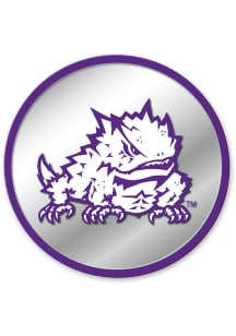 The Fan-Brand TCU Horned Frogs Mascot Modern Disc Mirrored Wall Sign