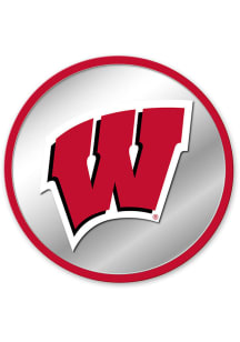 The Fan-Brand Wisconsin Badgers Modern Disc Mirrored Wall Sign