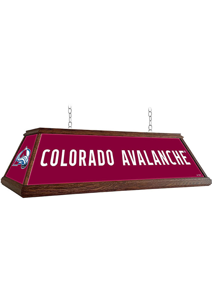 Colorado Avalanche Wood Light Pool Table