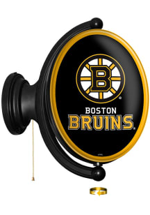 The Fan-Brand Boston Bruins Oval Rotating Lighted Sign