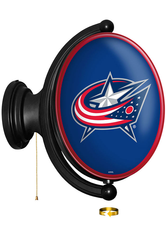 Columbus Blue Jackets Oval Rotating Lighted Sign