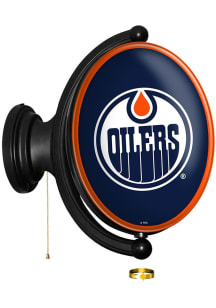 The Fan-Brand Edmonton Oilers Oval Rotating Lighted Sign