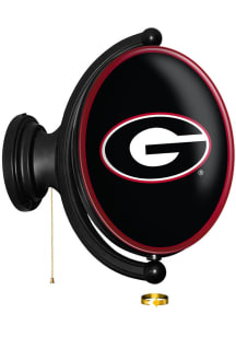 The Fan-Brand Georgia Bulldogs Oval Illuminated Rotating Sign