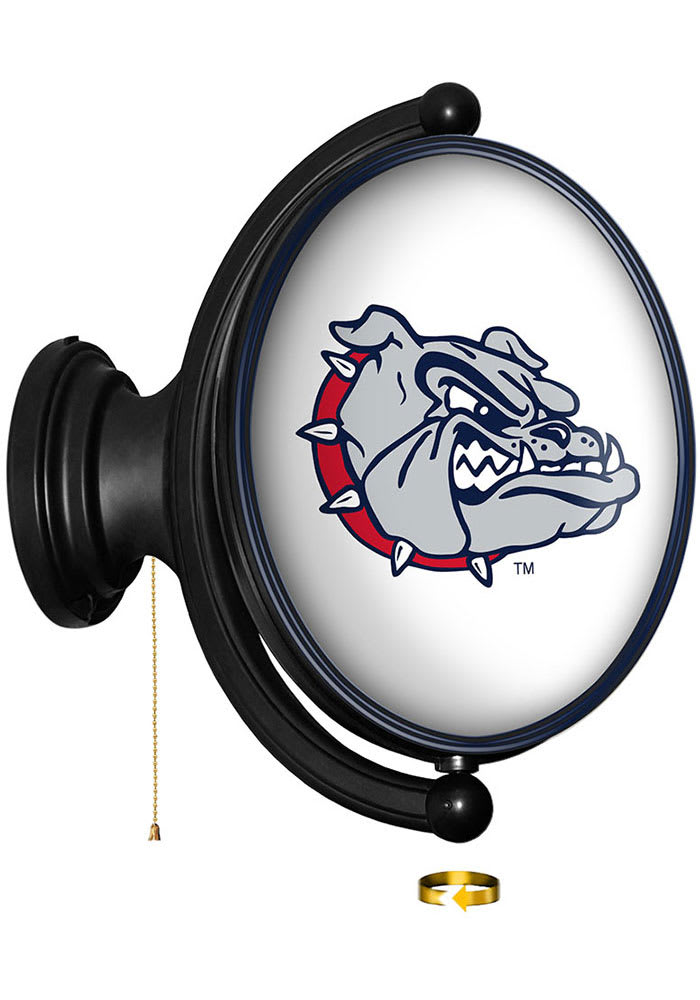 Gonzaga Bulldogs Navy Frame Oval Rotating Lighted Sign
