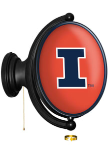 The Fan-Brand Illinois Fighting Illini Oval Rotating Lighted Sign