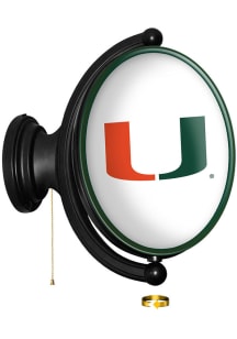 The Fan-Brand Miami Hurricanes Oval Illuminated Rotating Sign