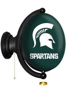 The Fan-Brand Michigan State Spartans Oval Rotating Lighted Sign