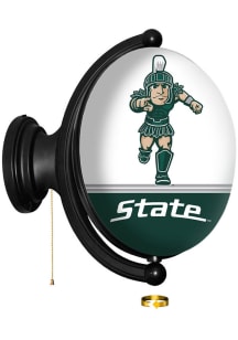The Fan-Brand Michigan State Spartans Sparty Oval Rotating Lighted Sign