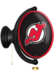 The Fan-Brand New Jersey Devils Oval Rotating Lighted Sign