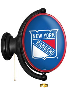 The Fan-Brand New York Rangers Oval Rotating Lighted Sign