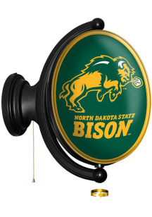 The Fan-Brand North Dakota State Bison Charging Oval Rotating Lighted Sign