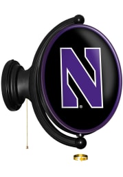 Northwestern Wildcats Oval Rotating Lighted Sign
