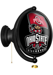 The Fan-Brand Ohio State Buckeyes Brutus Oval Rotating Lighted Sign