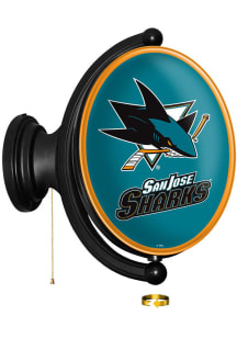 The Fan-Brand San Jose Sharks Oval Rotating Lighted Sign