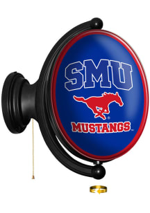 The Fan-Brand SMU Mustangs Oval Rotating Lighted Sign