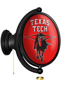 The Fan-Brand Texas Tech Red Raiders Masked Rider Oval Rotating Lighted Sign