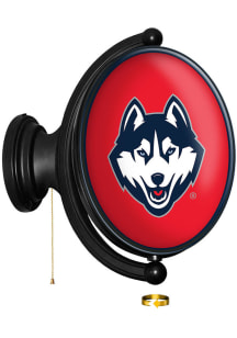 The Fan-Brand UConn Huskies Oval Rotating Lighted Sign