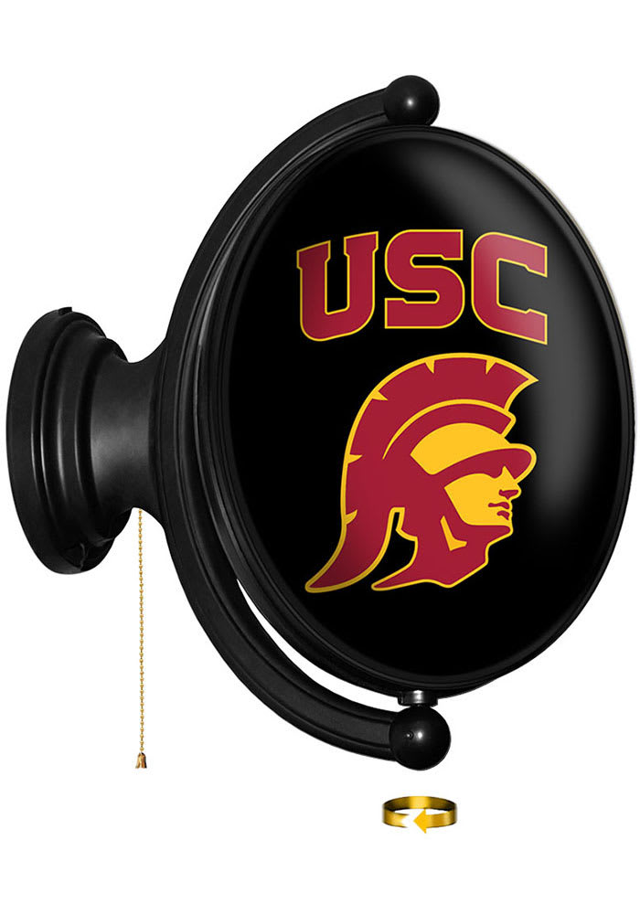 USC Trojans Oval Rotating Lighted Sign