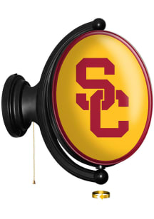 The Fan-Brand USC Trojans SC Oval Rotating Lighted Sign