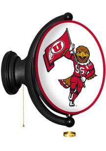 The Fan-Brand Utah Utes Swoop Oval Rotating Lighted Sign