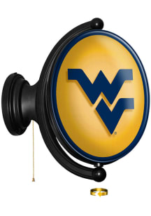 The Fan-Brand West Virginia Mountaineers Oval Rotating Lighted Sign