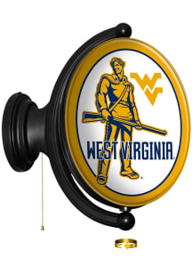 The Fan-Brand West Virginia Mountaineers Mascot Oval Rotating Lighted Sign