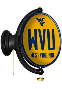The Fan-Brand West Virginia Mountaineers WVU Oval Rotating Lighted Sign