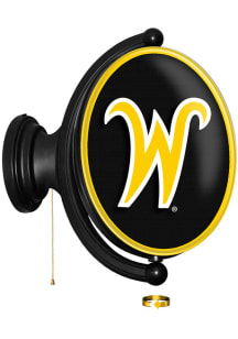 The Fan-Brand Wichita State Shockers Script Oval Rotating Lighted Sign