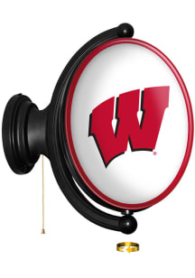 The Fan-Brand Wisconsin Badgers Oval Illuminated Rotating Sign