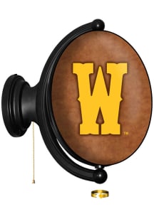 The Fan-Brand Wyoming Cowboys Letter Oval Rotating Lighted Sign