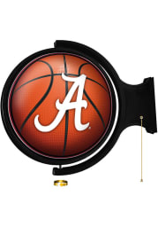 Alabama Crimson Tide Basketball Round Rotating Lighted Sign