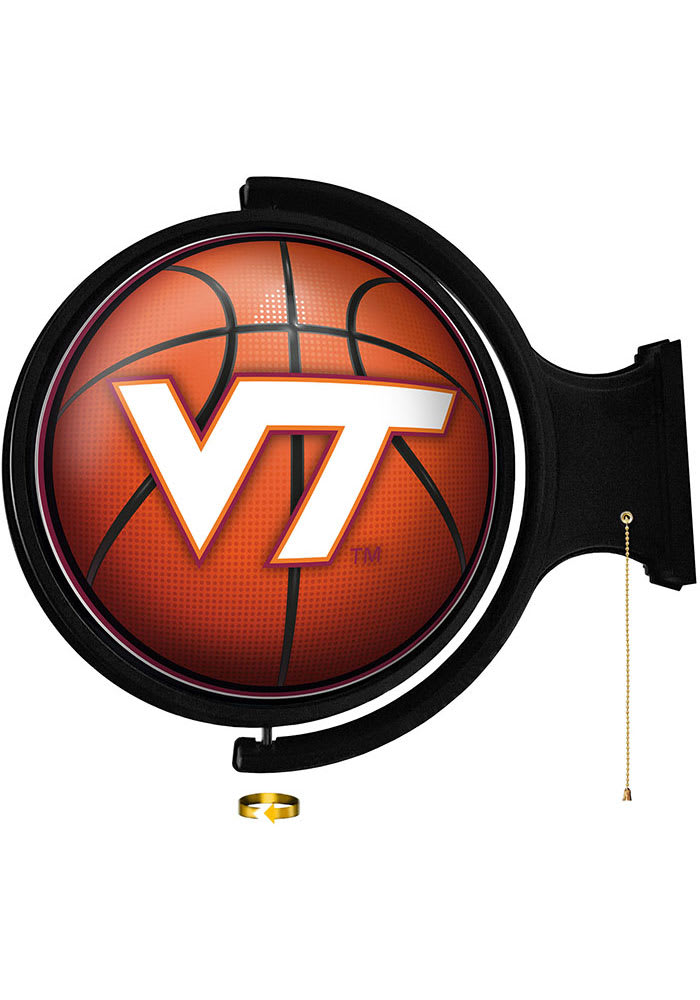 Virginia Tech Hokies Basketball Round Rotating Lighted Sign