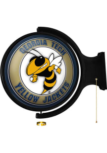 The Fan-Brand GA Tech Yellow Jackets Mascot Round Rotating Lighted Sign