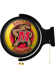 Maryland Terrapins Mascot Round Rotating Lighted Sign