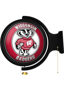 The Fan-Brand Wisconsin Badgers Mascot Round Rotating Lighted Sign