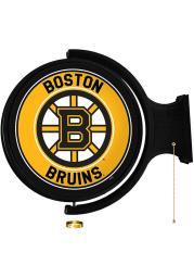 Boston Bruins Round Rotating Lighted Sign
