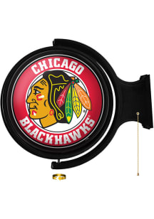 The Fan-Brand Chicago Blackhawks Round Rotating Lighted Sign