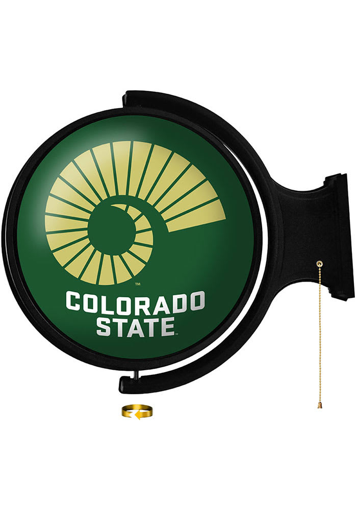 Colorado State Rams Horn Round Rotating Lighted Sign