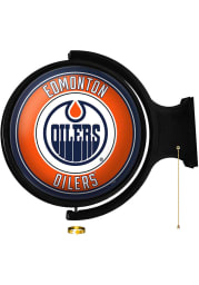 Edmonton Oilers Round Rotating Lighted Sign