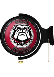 The Fan-Brand Georgia Bulldogs University Round Rotating Lighted Sign
