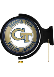 The Fan-Brand GA Tech Yellow Jackets Round Rotating Lighted Sign