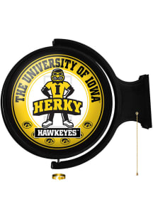 The Fan-Brand Iowa Hawkeyes Herky Round Rotating Lighted Sign