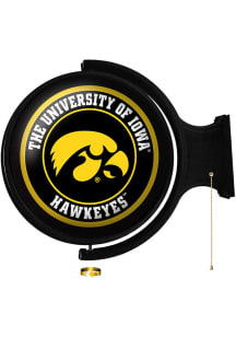 The Fan-Brand Iowa Hawkeyes Round Rotating Lighted Sign