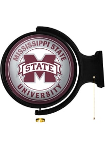 The Fan-Brand Mississippi State Bulldogs Round Rotating Lighted Sign