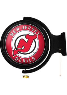 The Fan-Brand New Jersey Devils Round Rotating Lighted Sign
